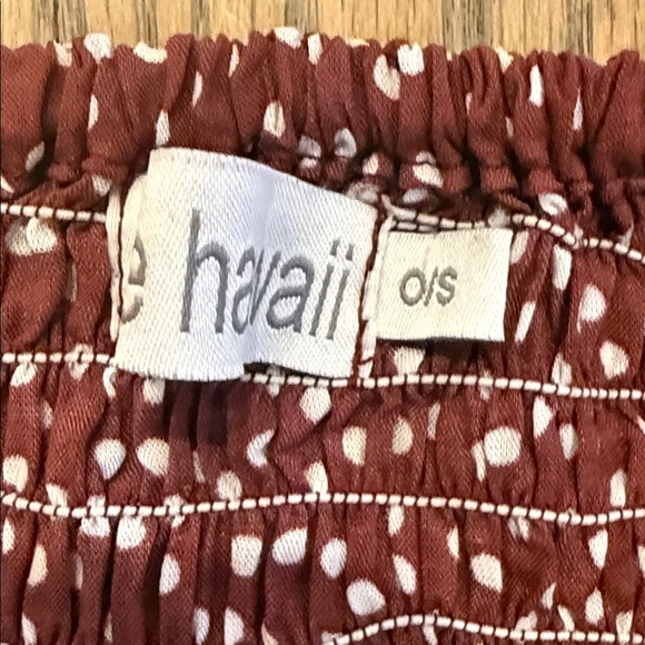 Tiare Hawaii Women’s Maroon Polka Dot Button Down Dakota Maxi Skirt One Size - Picture 6 of 13